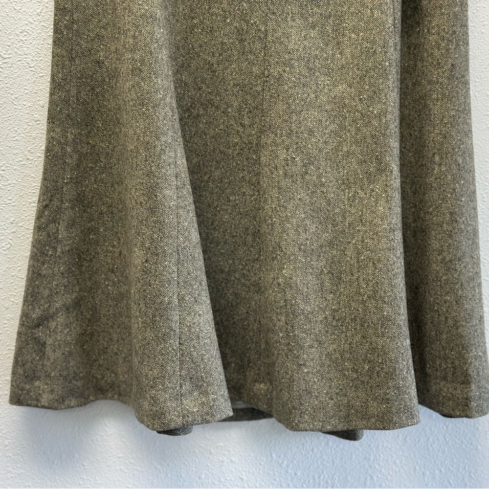 J. Crew 100% Wool Brown A-Line Skirt - Picture 4 of 12